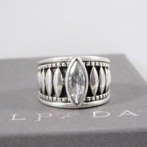 R1293 Silpada Marquise Sterling Silver Ring Size 7